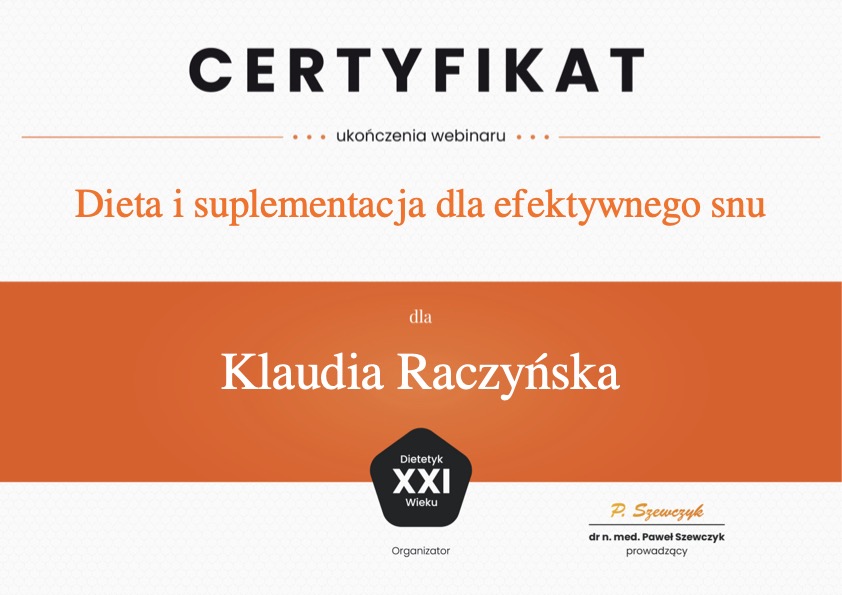 Dieta i suplementacja dla efektywnego snu